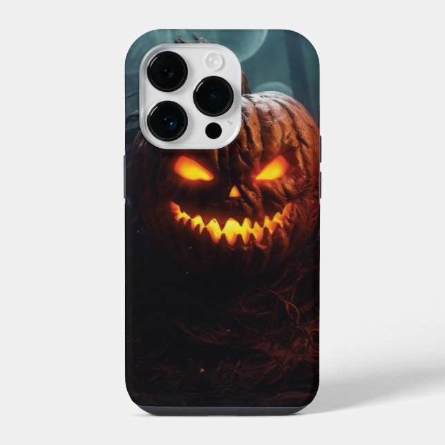 Böser Kürbis iPhone 14 Pro Hülle (Rückseite)