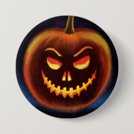 Böser Kürbiskürbis Halloween Trick oder Treat Abze Button