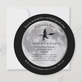 Böser Mond - Kreis-Halloween-Party-Einladung Einladung