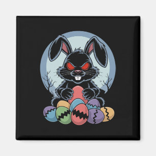 Böser Osterhase Gruseliger Horror-Hase Rote Augen  Magnet
