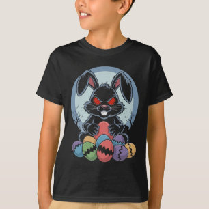 Böser Osterhase Gruseliger Horror-Hase Rote Augen  T-Shirt