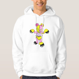Böser Patchwork-Bären-Hoodie Hoodie