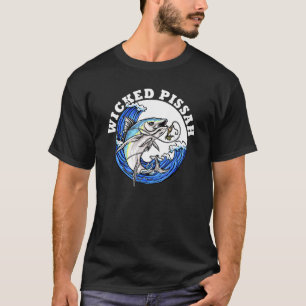 Böser Pissah Weißer Thunfisch Angeln Fisch Illustr T-Shirt