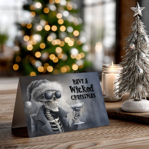 Böser Skelett-Weihnachten Feiertagskarte