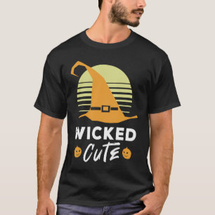 Böser süßer Hexenhut lustiger Halloween T-Shirt