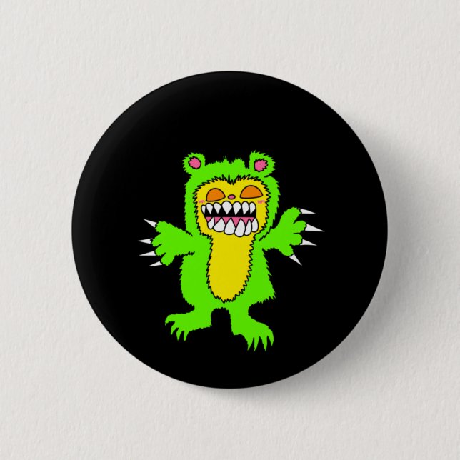 Böser Teddybär-Button  Button (Vorderseite)