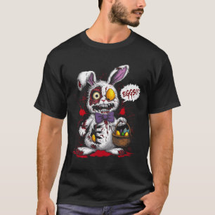 Böser Zombie-Osterhase Ei Korb Horror Gruselig T-Shirt