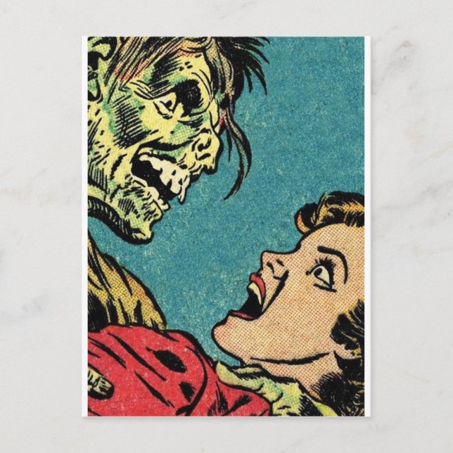 Böserwicht aus einem alten Comic Postkarte (Vorderseite)