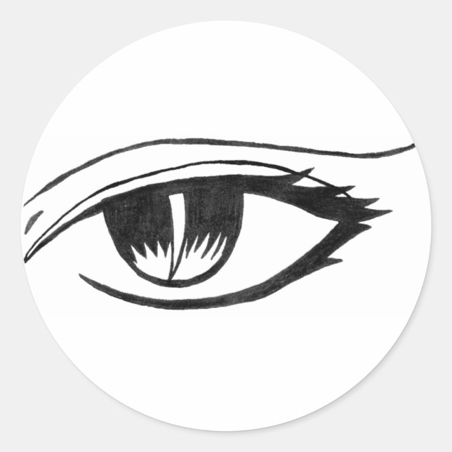 böses Auge Runder Aufkleber (Vorderseite)