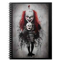 Böses Clown Kind mit einem Beängstigenden Clownkop