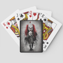 Böses Clown Kind mit einem Beängstigenden Clownkop