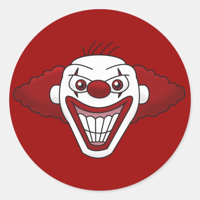 Böses Clown Stickers (Vorderseite)