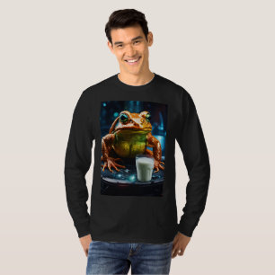 Böses Dämonenglas über einem menschlichen Gehirn T-Shirt