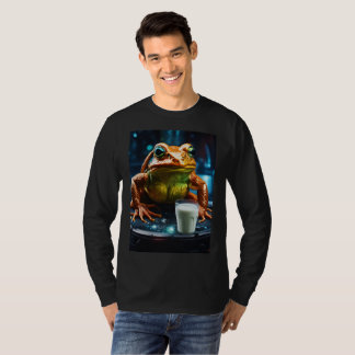 Böses Dämonenglas über einem menschlichen Gehirn T-Shirt