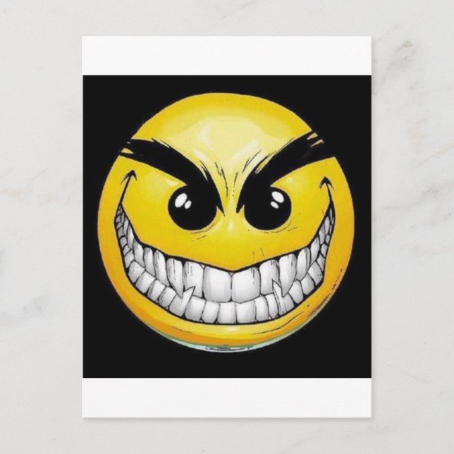 böses Gesicht Postkarte (Vorderseite)