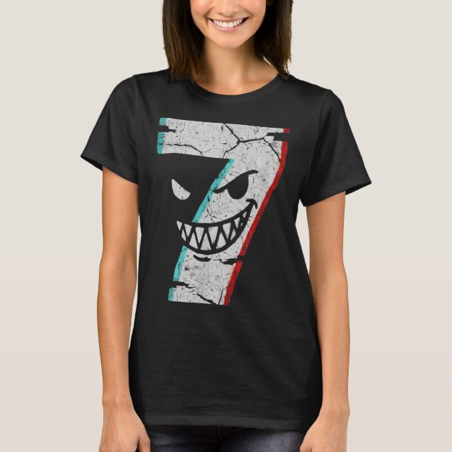 Böses Nummer 7 Shirt - 7 hat 9 Witz 67 Meme Hallow (Vorderseite)