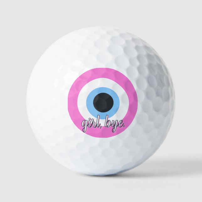 böses rosa Auge anpassbar  Golfball (Vorderseite)