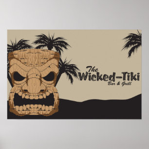 Böses Tiki Bar-Plakat Poster