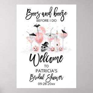 Böses und Alkohol  Willkommensschild für Brautpart Poster