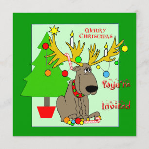 Boshafte Ren-Weihnachtseinladung Einladung