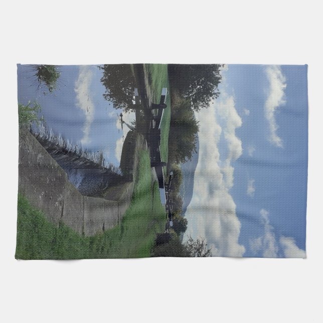 Bosley Canal Locks. Geschirrtuch (Horizontal)