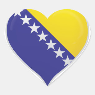 bosnia and herzegovina Liebe Fahneneid Herz-Aufkleber