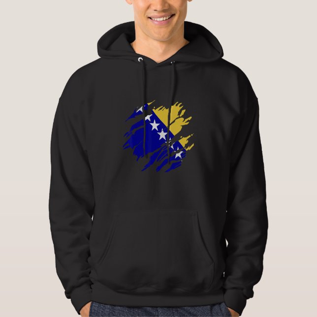 Bosnia Bosnian flag Hoodie (Vorderseite)