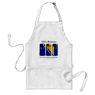 Bosnia Flag Spice Jars Apron Schürze