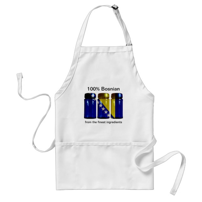 Bosnia Flag Spice Jars Apron Schürze (Vorne)