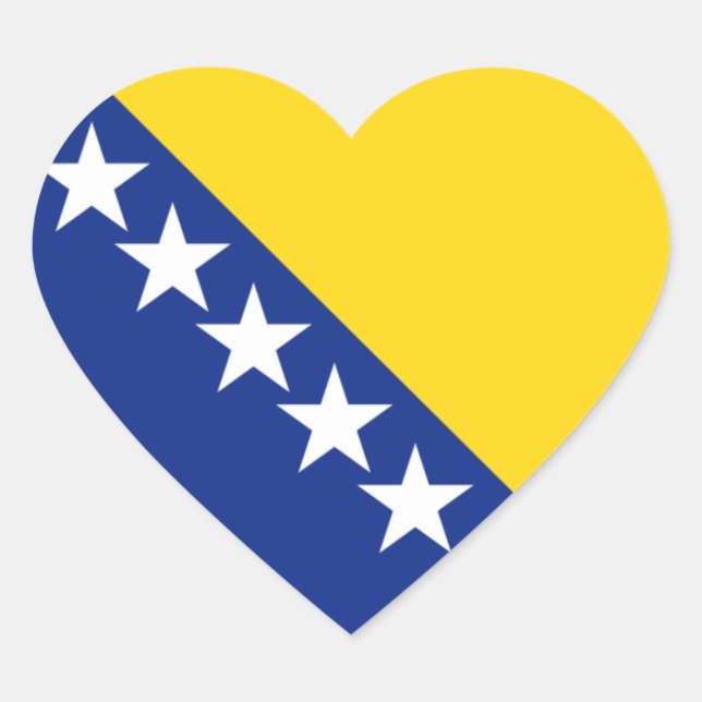 bosnia und herzegovina Herz-Aufkleber (Vorderseite)
