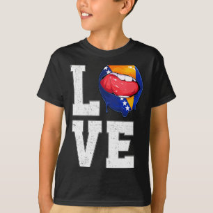 Bosnien-Flagge Fußball-Fan Liebt Bosnische T-Shirt