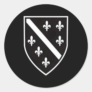 Bosnien Flagge Herzegowina Flagge Balkanbosnische  Runder Aufkleber