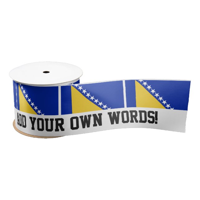Bosnien-Flagge Satinband (Spule)