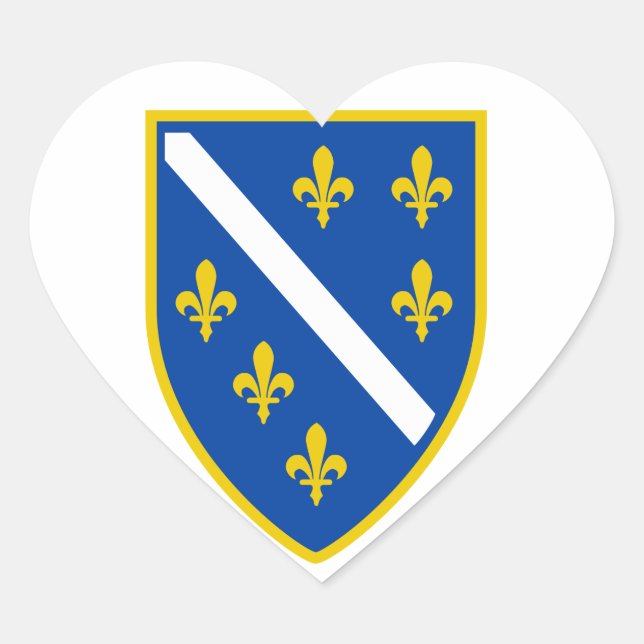 Bosnien Herz-Aufkleber (Vorderseite)