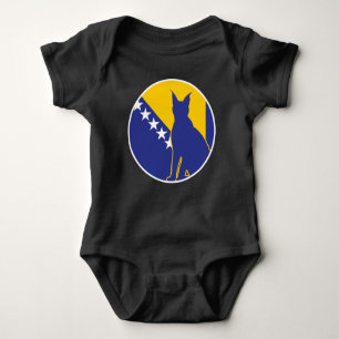 Bosnien-Lynx Nationale Tierflagge Baby Strampler
