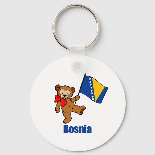 Bosnien Teddy Bear Schlüsselanhänger (Vorderseite)
