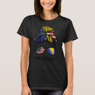 Bosnien und Herzegowina Amerikanische Flagge USA B T-Shirt