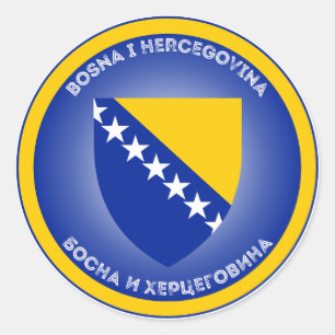 Bosnien und Herzegowina-Erbe-Emblem Runder Aufkleber
