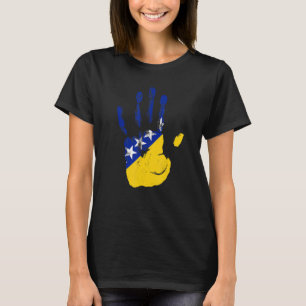 Bosnien und Herzegowina Fahne Hand Männer Frauen K T-Shirt