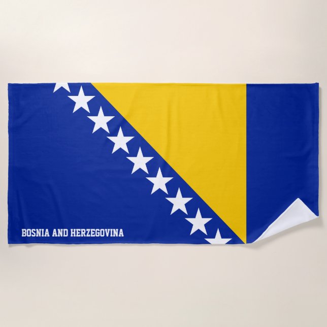 Bosnien und Herzegowina Flag Splendid Patriotic Strandtuch (Vorderseite)