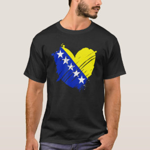 Bosnien und Herzegowina-Flagge Ich liebe Bosnien D T-Shirt