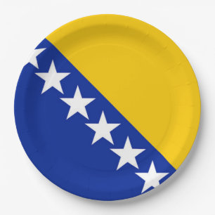 Bosnien und Herzegowina-Flagge Pappteller