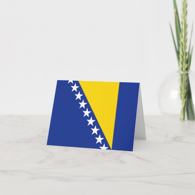 Bosnien und Herzegowina Flaggennotecard Karte (Vorderseite)