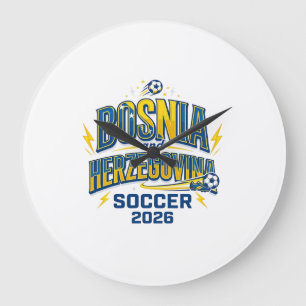 Bosnien und Herzegowina Fußball 2026 Fußball Fett Große Wanduhr