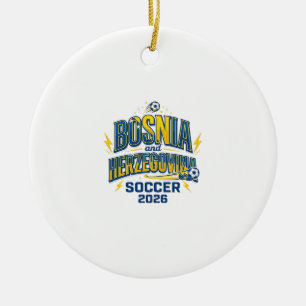 Bosnien und Herzegowina Fußball 2026 Fußball Fett  Keramik Ornament