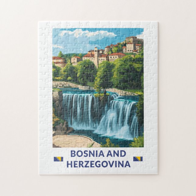 Bosnien und Herzegowina - Japan Illustration Art (Vertikal)