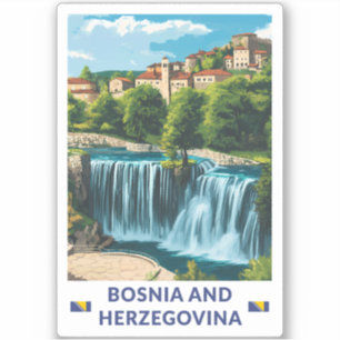 Bosnien und Herzegowina - Japan Illustration Art Aufkleber