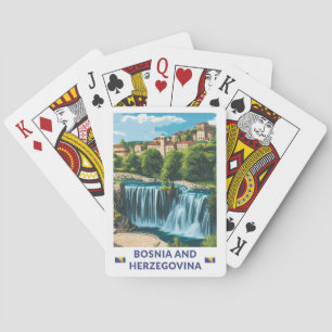 Bosnien und Herzegowina - Japan Illustration Art Spielkarten