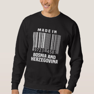 Bosnien und Herzegowina Jersey Bar Code Bosner Sweatshirt