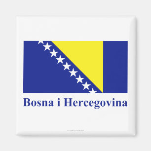 Bosnien und Herzegowina kennzeichnen mit Namen auf Magnet